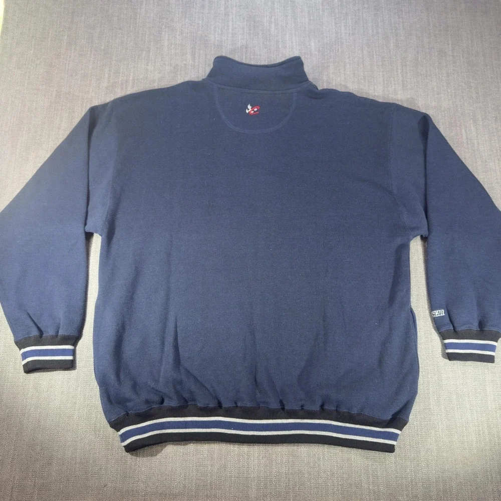 Rusty Wallace Sweatshirt Mens XL Blue NASCAR Racing Chase Pullover Quarter Zip 2